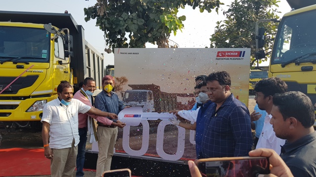 Eicher Trucks and Buses completed 200th tipper delivery to APCO Infratech